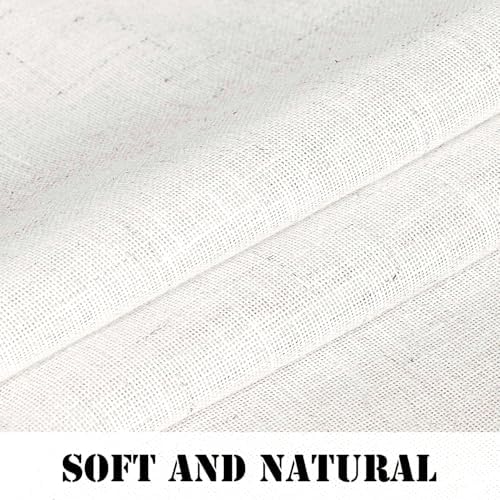 H.VERSAILTEX Linen Blended Curtains - Tab Top Window Treatments Panels