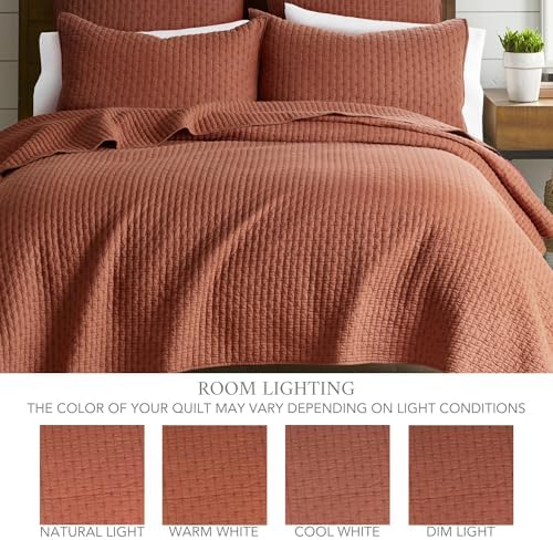 Levtex Home Cross Stitch Reversible King Bedspread Set (120x104in)