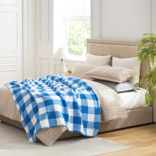 Cozy Bliss Luxury Sherpa Throw Blanket for Couch, Premium Reversible