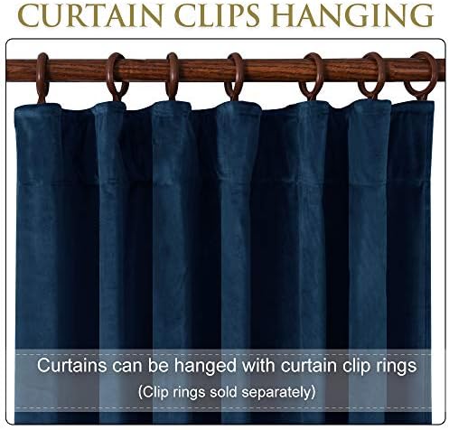 StangH 120 inches Long Navy Blue Velvet Curtains for High Ceiling 1