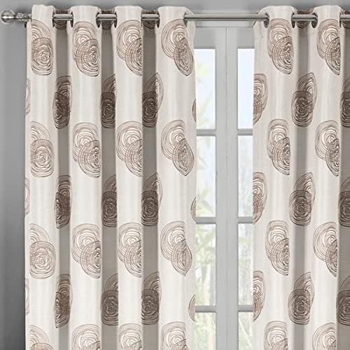 Royal Hotel Lafayetee Brown, Top Grommet Jacquard Window Curtain