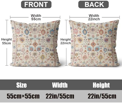 Boho Throw Pillow Covers 22x22 inch Set of 2,Soft Pillowcases Bohemia