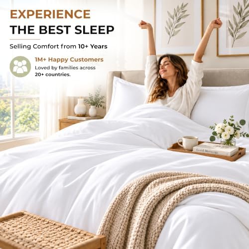 Kotton Culture 4 PC Queen Duvet Cover Set+Fitted Sheet - 600 Thread