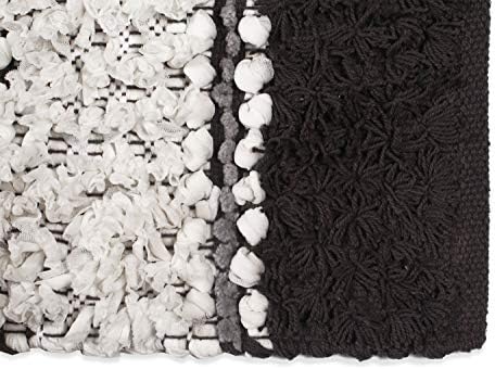Ramanta Home Chenille Bath Mat Rug Charcoal 20x32 Inches
