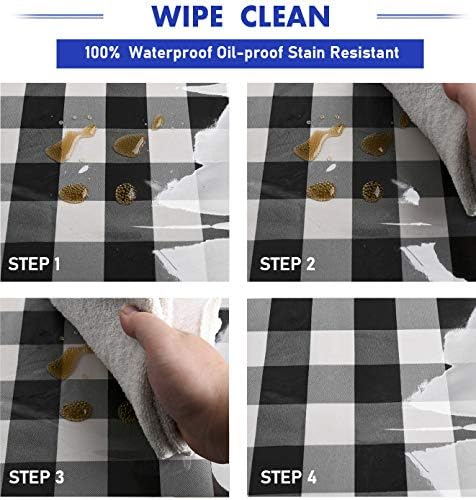 Hiasan 2 Pack Clear Plastic Tablecloth Rectangle 60 x 102 Inch, 100%