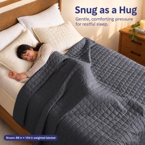 YnM 10lbs Weighted Blanket for Adults, 48x72 Inches, Dark Grey