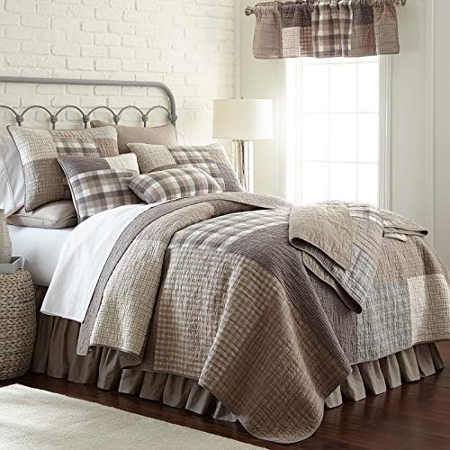 Donna Sharp Cotton King Quilt, Smoky Square, 110" x 96"