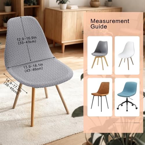 Fuloon Mid Century Modern Dining Chair Covers, Stretchable Armless