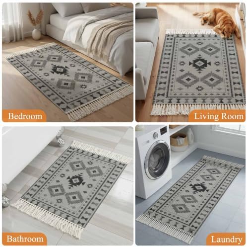 Bohemia Ethnic Hallway Runner Rug 2'x5', Vintage Southwestern Aztec