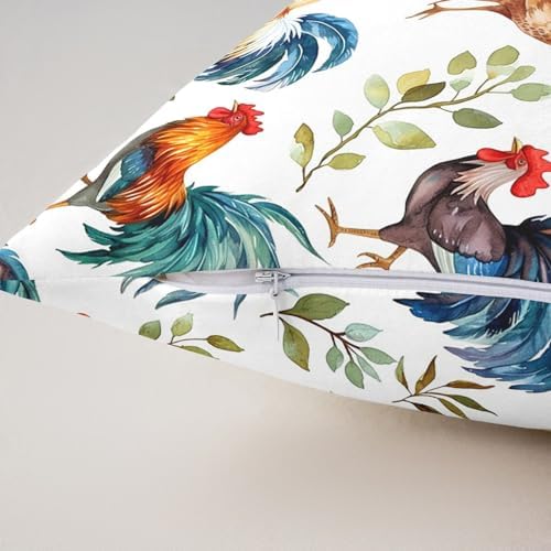 Feelyou Kids Chicken Reversible Throw Pillow Covers 22 x 22-Inch