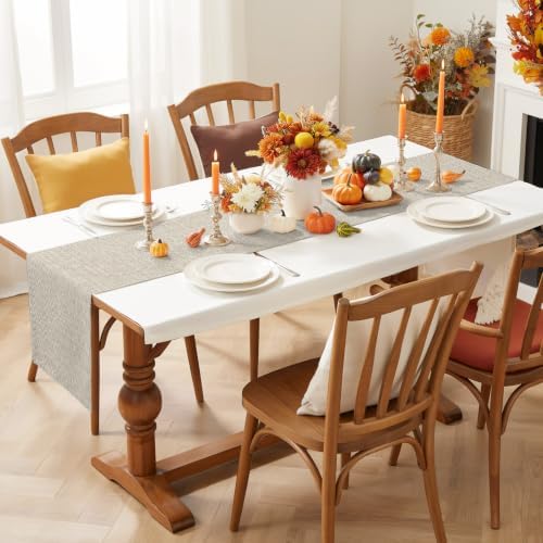 Beige Table Runners 108 Inches Long, Coffee Table Runner, Rustic