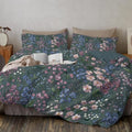 Natural Wildflowers and Meadows Duvet Cover King 3Pcs, Breathable