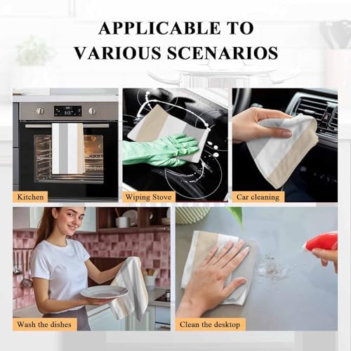 Beige Grey Stripe Kitchen Towels Set of 3 Classic Modern Geometric