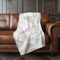 Addison Rugs ASB618 Taupe 50" x 70" Oversized Sherpa Throw Blanket