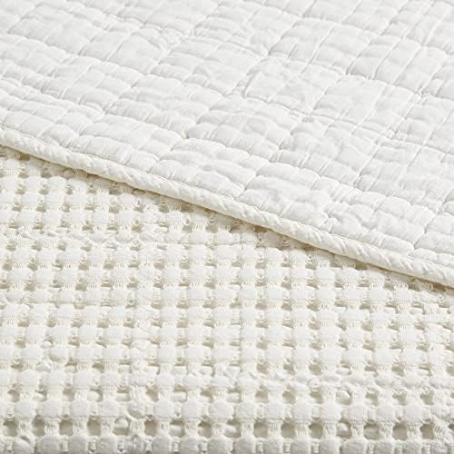 Levtex Home - Mills Waffle - Throw - Cream Cotton Waffle - Throw Size