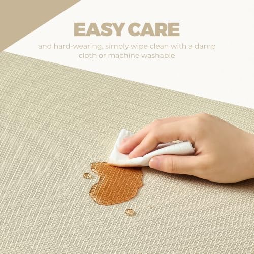 Decorelia Textured Fabric Rustic Round Tablecloth for Coffee Table