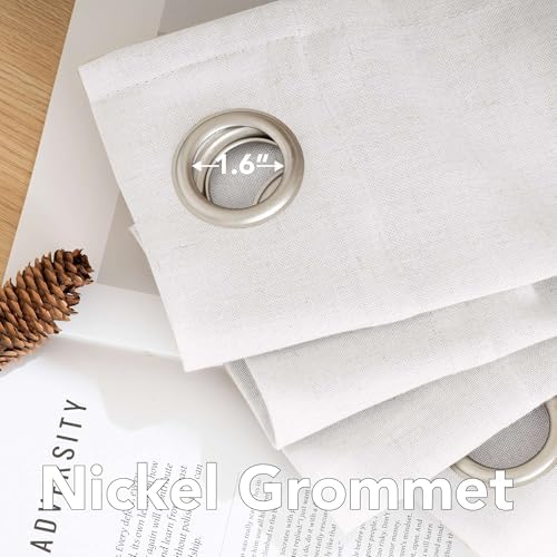 H.VERSAILTEX 2 Pack Ultra Luxurious High Woven Linen Elegant Semi