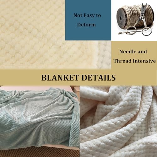 Flannel Fleece Blanket,Solid Color Warm Comfy Sofa Blankets,Fuzzy