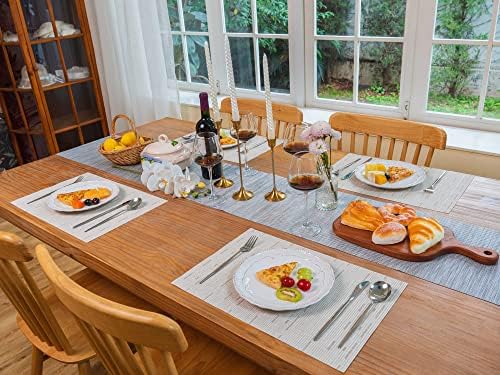 Zupro Placemats Set of 4 Woven PVC 18"x12" for Indoor/Outdoor