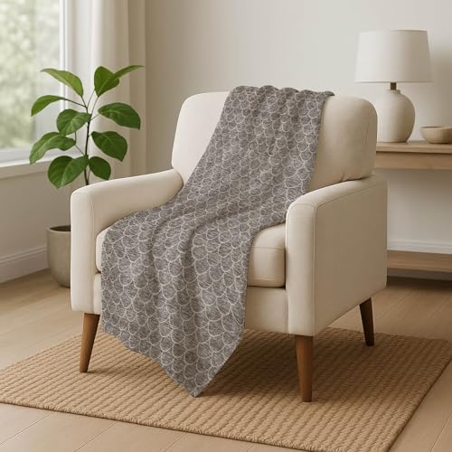 Addison Rugs ASB933 Taupe 50" x 70" Oversized Sherpa Throw Blanket