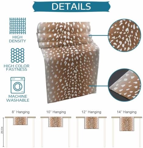 Linen Grain Table Runner and Placemats Set of 6 Taupe Brown Vertical