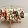 Horaldaily Fall Tablecloth 90 x 90 Inch Round Flower Autumn Harvest