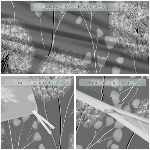 Soft Breathable King Size Duvet Cover 104" x 90" - Plants Minimalist
