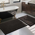 BSICPRO Bathroom Rugs Set 2 Piece, Black, 20"x32" Plus 16"x24"