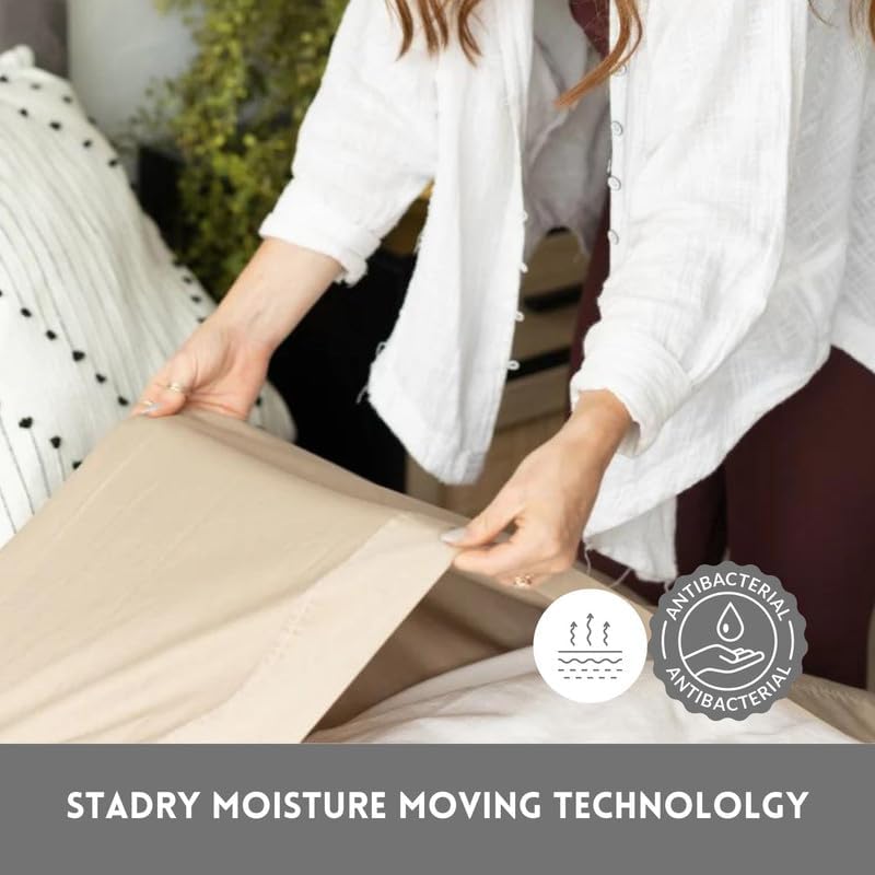 DreamFit DreamComfort Microfiber StaDry Technology Cooling Bed Sheets
