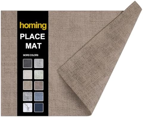 homing Faux Leather Heat Resistant Placemats 6 Packs