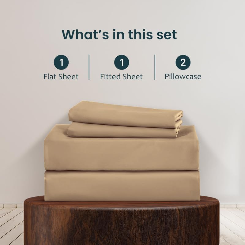 4 Piece Sheet Set – Real 800 Series 100% Egyptian Cotton, 15 Inch Deep