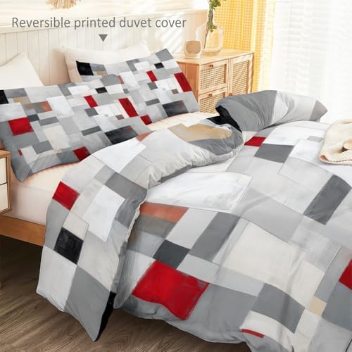 Duvet Cover Abstract Minimalist Geometric Printed - Queen Size Soft