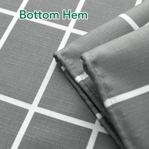 Fabric Farmhouse Shower Curtain-Modern Bathroom Shower Curtains Dark