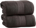 NY Loft 100% Cotton 2-Pack Oversized Bath Towel Set | Dark Grey