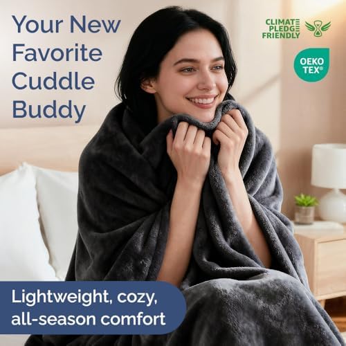 Fleece Blanket Queen Size - Ultra-Soft Warm Flannel Fleece Blanket