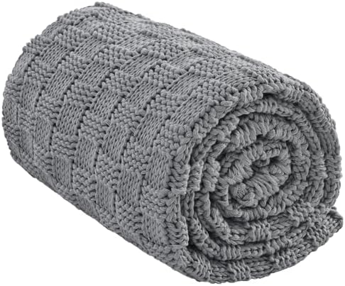 Knitted Weighted Blanket for Adult, No Beads Heavy Blanket 48"x72"