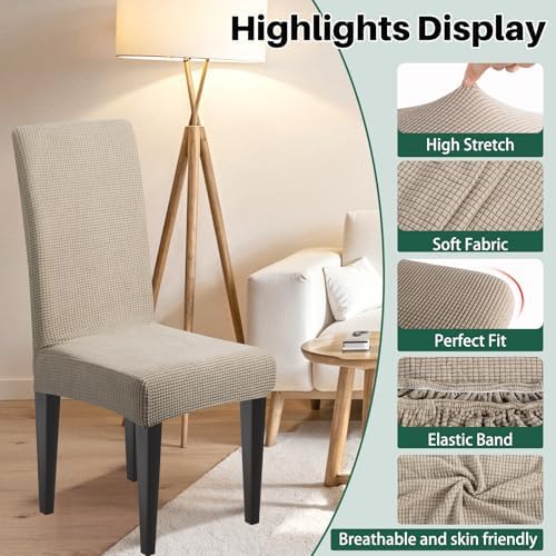 Dioxide Stretch Chair Covers for Dining Chairs, Washable Dining Chair