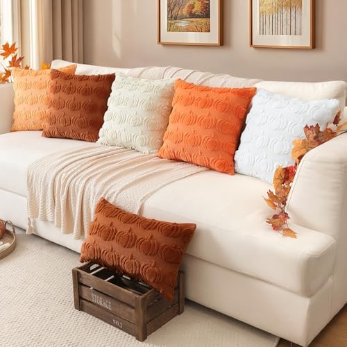 Artscope Fall Pillow Covers 20 x 20 Set of 2 Decorative Autumn Harvest