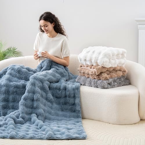 Berkshire Faux Fur & Velisse Reversible Blanket - Ultra Soft Plush