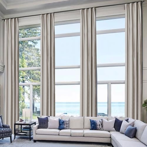 Macochico Extra Long Velvet Curtains 100 Inch Width by 120 Inch Length