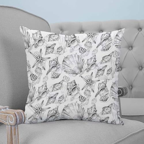 Pillow Covers 26x26 Set of 2, Summer Beach Starfish Throw Pillow