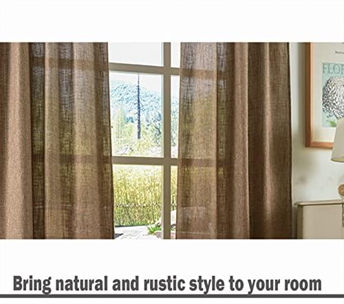 Valea Home Soft Burlap Look Natural Tan Rod Pocket Window Curtain