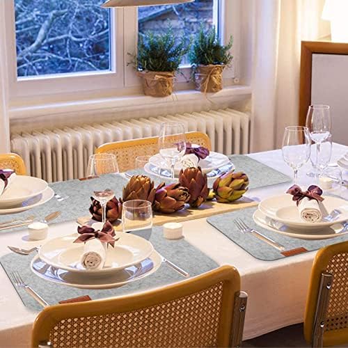 Felt Place Mats Sets of 6, Felt Placemat Coaster Cutlery Bag,Heat