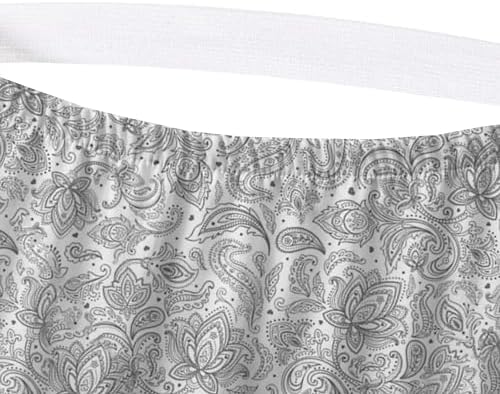 Elegant Comfort 6-Piece Sheet Set Deep Pocket, Twin XL, Paisley Gray