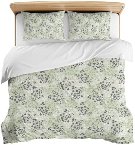 Duvet Cover Queen Size, Fall Floral 3-Piece Bedding Quilt/Comforter