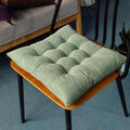 Tufted Corduroy Chair Cushions Set of 2 Solid Color Soft Comfort Chair