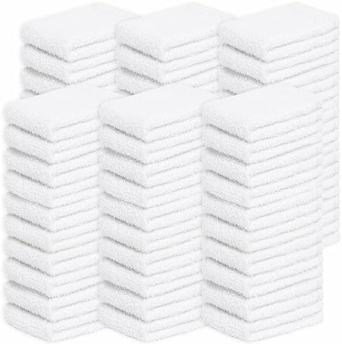 Looperry 13 x 13 Inches Bar Mop Towels White Terry Cloth Dish Rags