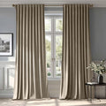 MIULEE Taupe Velvet Curtains 52x96 inches Luxury Blackout Curtains