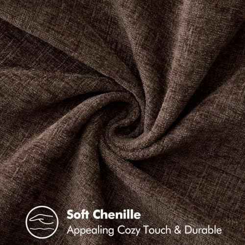 MIULEE Decorative Couch Throw Pillow Covers 20x20 Inch Dark Brown