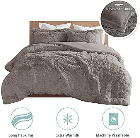 Intelligent Design Malea Duvet Cover Set, Full/Queen, 3 Piece, Grey